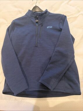 Stio Men's Deep Blue Half-Zip Performance Pullover